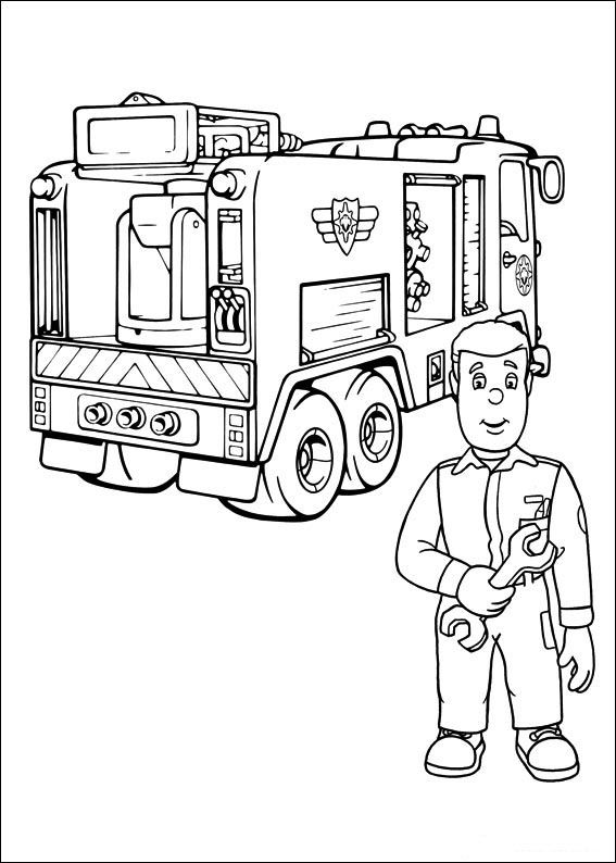 Fireman Sam Coloring Pages 19 Fireman Sam 567x794 Fireman Sam Coloring Pages 19 Fireman Sam