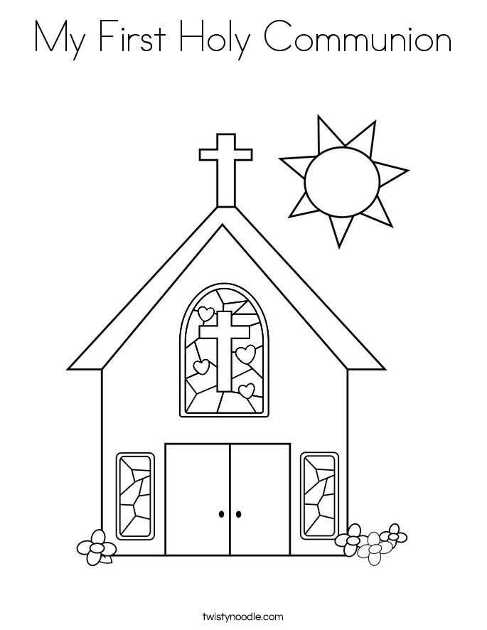 685x886 My First Holy Communion Coloring Page