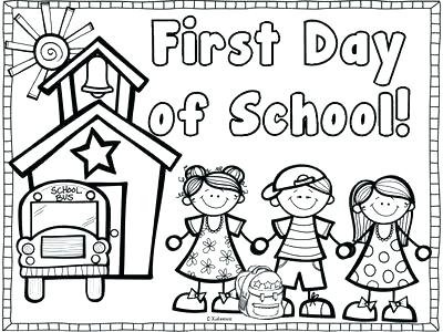400x300 First Day Of Kindergarten Coloring Page First Day Of School