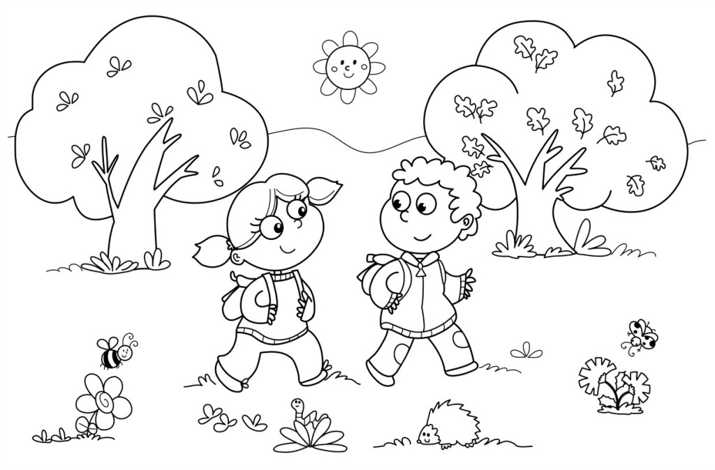 First Day Of Preschool Coloring Pages
