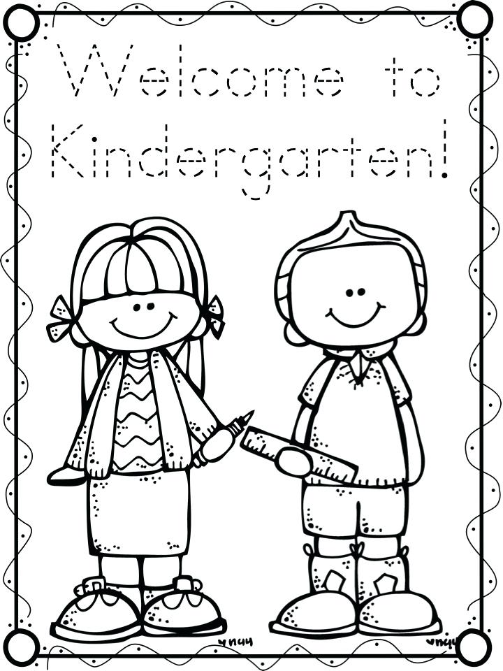 720x960 Welcome To Kindergarten Coloring Page