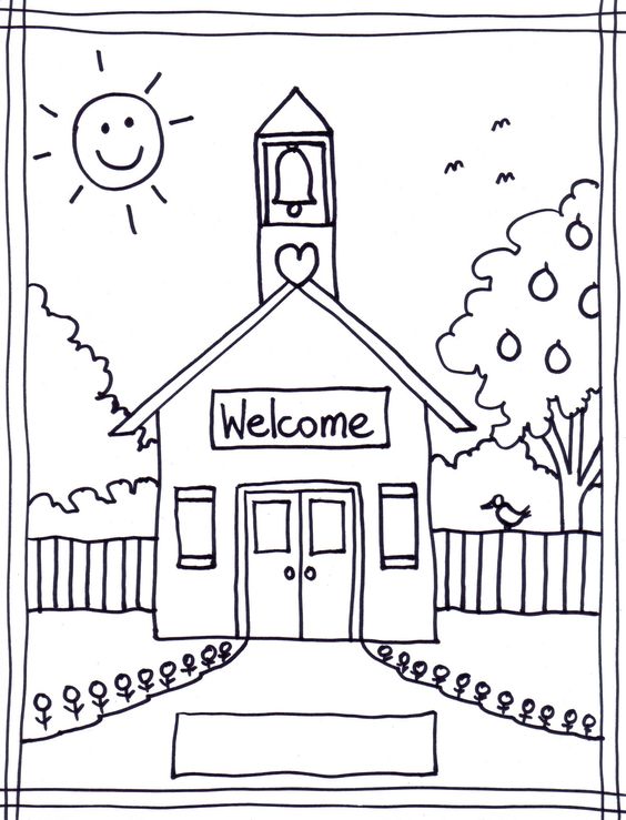 School Coloring Pages For Kindergarten 564x739 School Coloring Pages For Kindergarten