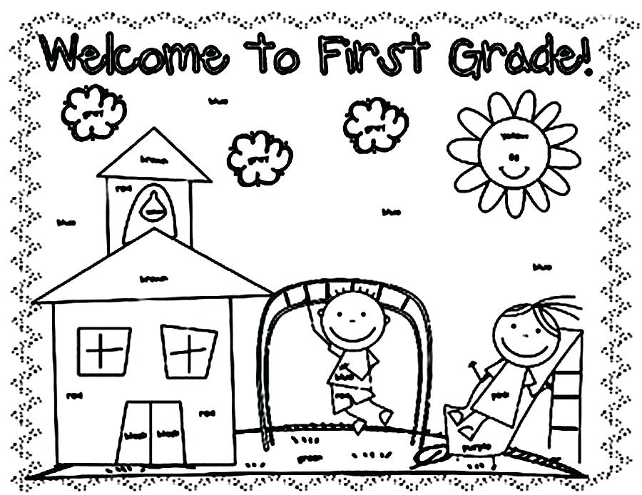 First Day Preschool Coloring Pages First Grade First Day 900x694 First Day Preschool Coloring Pages First Grade First Day