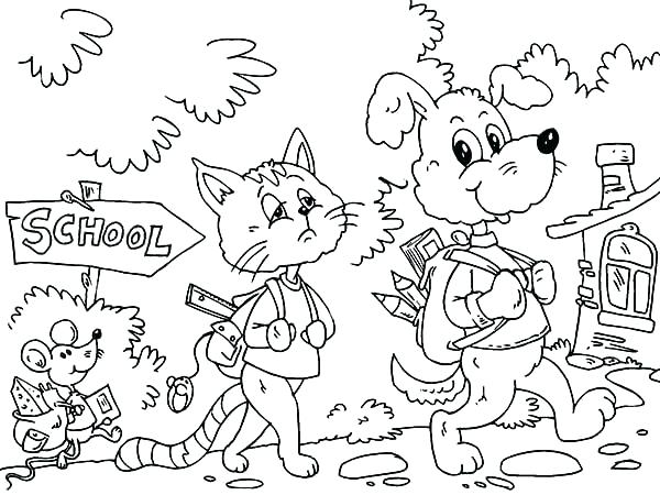 First Day Of School Coloring Pages Coloring Welcome 600x450 First Day Of School Coloring Pages Coloring Welcome