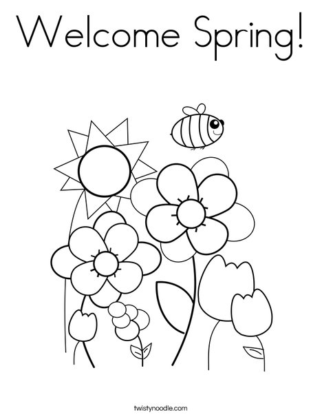 Welcome Spring Coloring Page 468x605 Welcome Spring Coloring Page