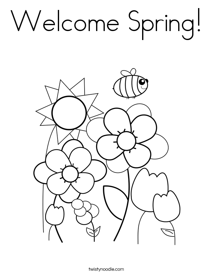 Welcome Spring Coloring Page 685x886 Welcome Spring Coloring Page