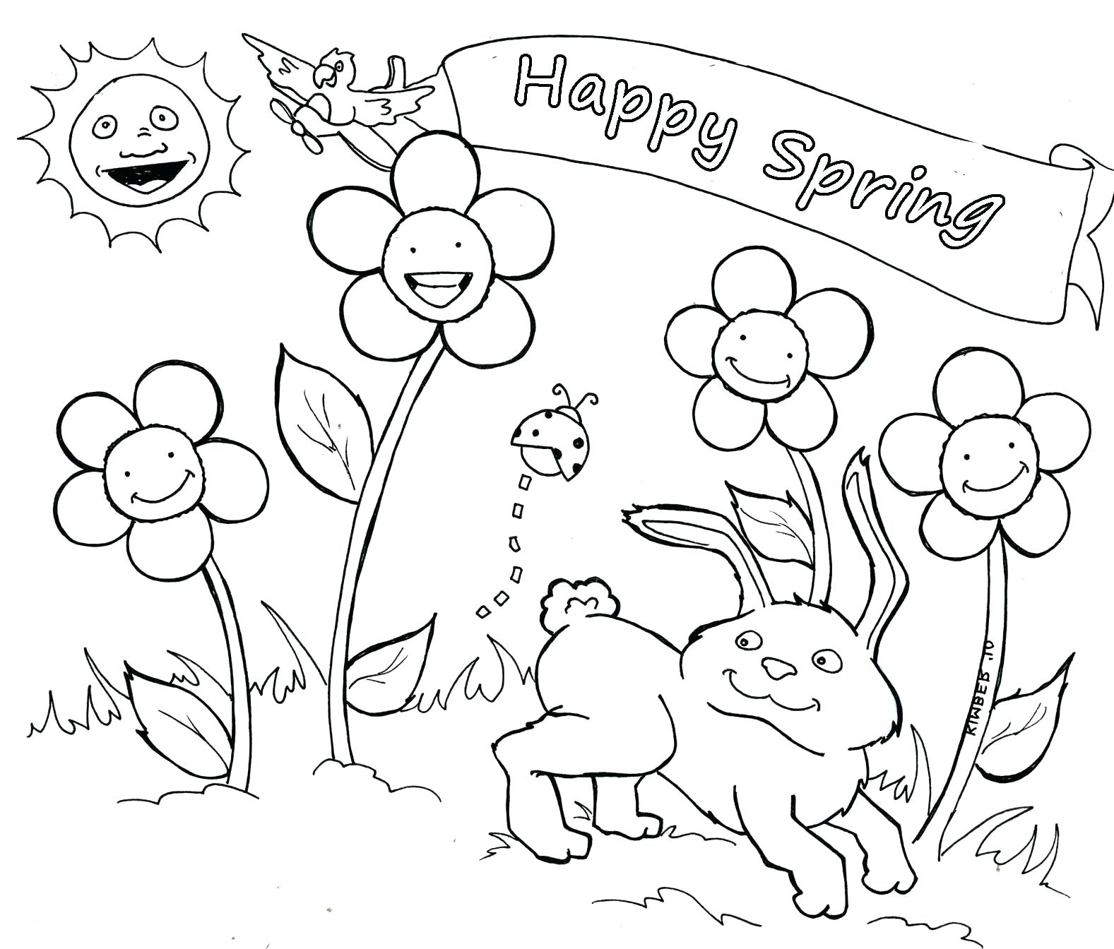 First Day Of Spring Coloring Pages - First Day Of Spring Coloring Pages 9