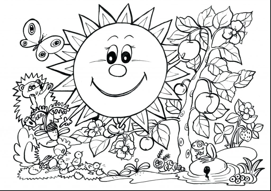 1024x725 Coloring Page ~ First Grade Coloring Pages Remarkable Adult Spring