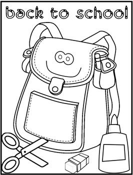 Back To School Coloring Page By Innovative Teacher 266x350 Back To School Coloring Page By Innovative Teacher
