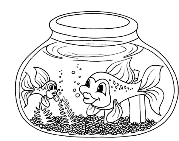 Fish Bowl Coloring Page at GetColorings.com | Free printable colorings ...