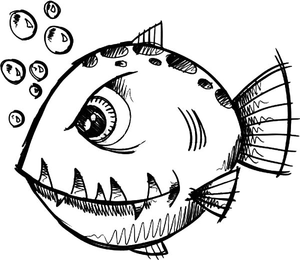 Monster Fish Coloring Pages Color Luna 600x521 Monster Fish Coloring Pages Color Luna