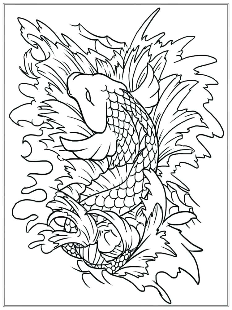750x1000 Fish Coloring Pages For Adults Printable Adult Sheets Coloring