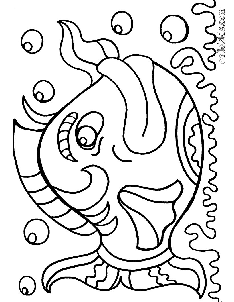 820x1060 Big Fish Coloring Pages
