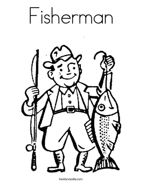 Fisherman Coloring Page 468x605 Fisherman Coloring Page