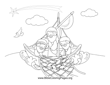 Jesus With Fishermen Coloring Page 363x281 Jesus With Fishermen Coloring Page