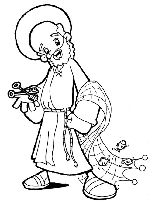 Saint Peter Catholic Coloring Page Keys To The Kingdom 500x670 Saint Peter Catholic Coloring Page Keys To The Kingdom