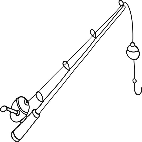 Boy Fishing Coloring Page at GetColorings com - Fishing Pole Coloring Page 1