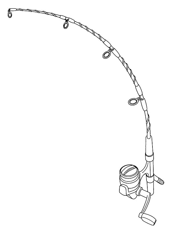 Fishing Pole Bending Coloring Pages 600x805 Fishing Pole Bending Coloring Pages