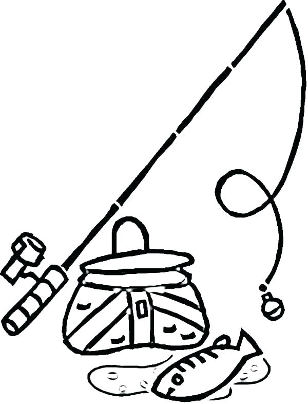 Fishing Pole Coloring Page 600x786 Fishing Pole Coloring Page