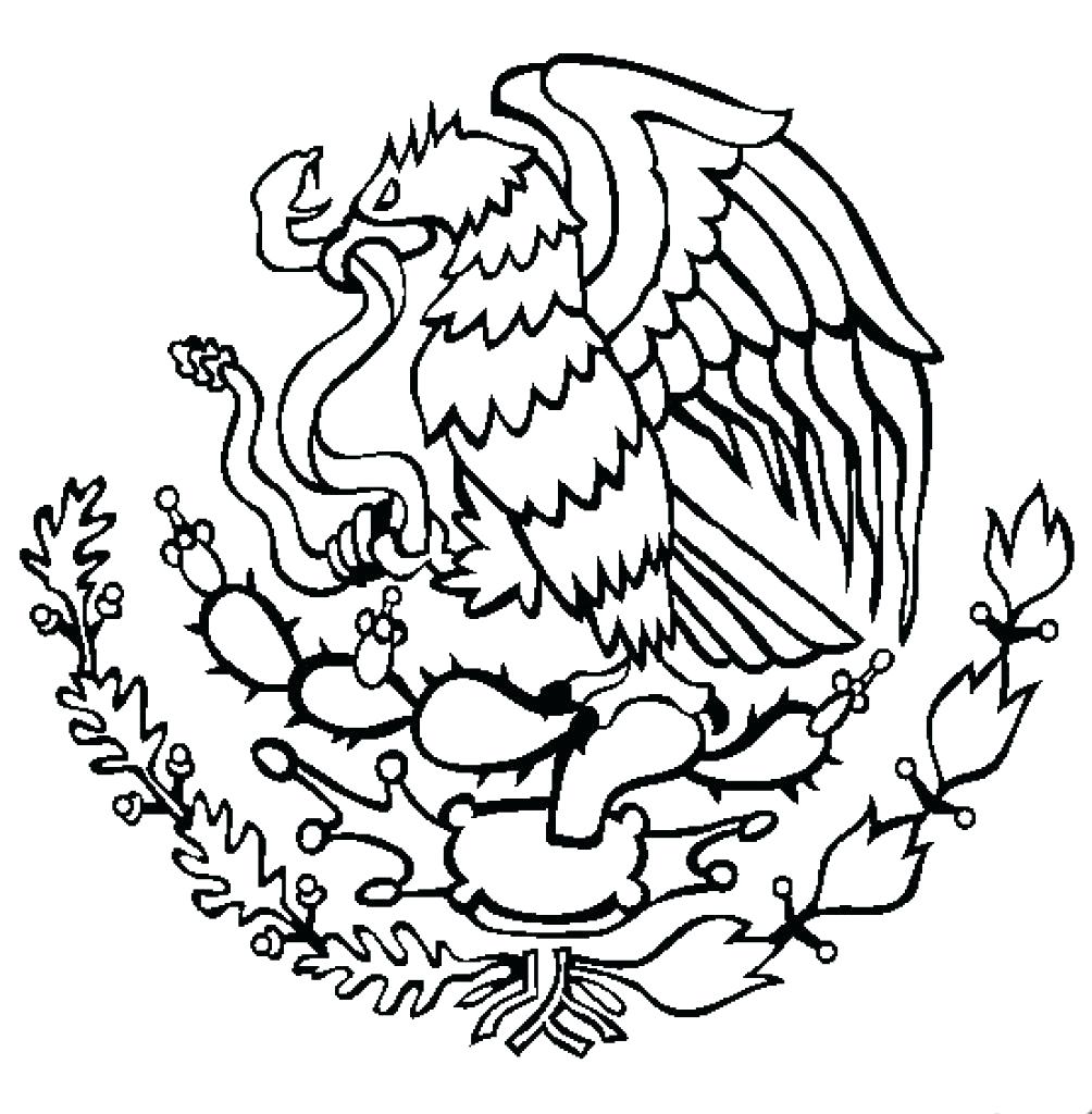 Mexico Flag Coloring Page 1004x1024 Mexico Flag Coloring Page