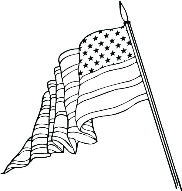 American Flag Coloring Pages Printable Flag Coloring Page First 600x630 American Flag Coloring Pages Printable Flag Coloring Page First