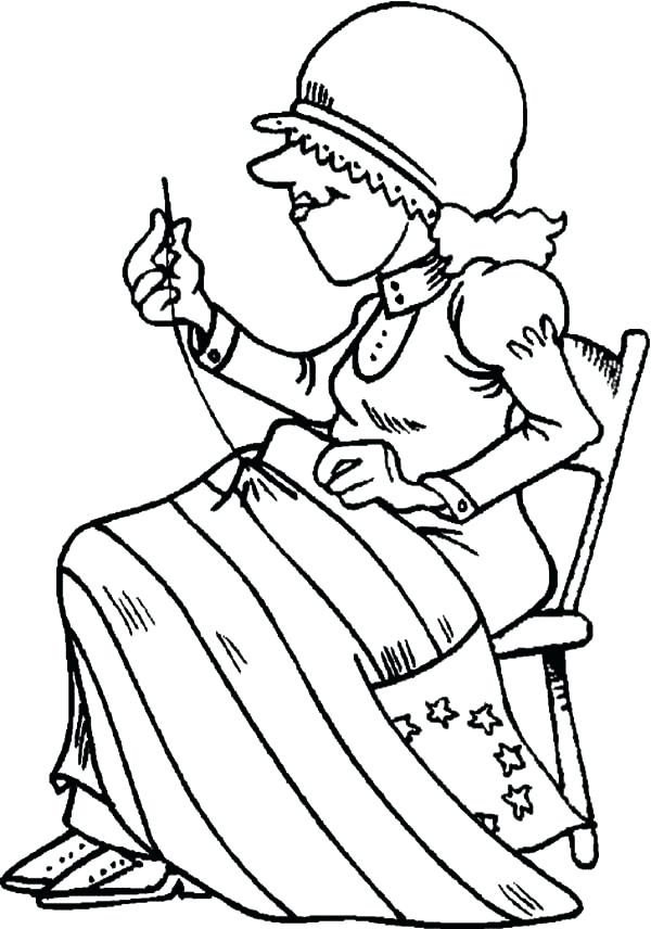 600x856 Abe Lincoln Coloring Page Flag Sewing Of Flag Day Coloring Pages