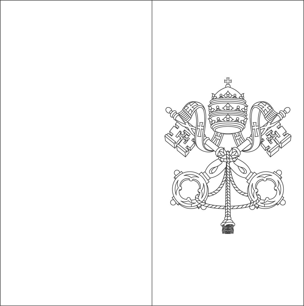 1181x1191 Vatican Flag Coloring Sheets
