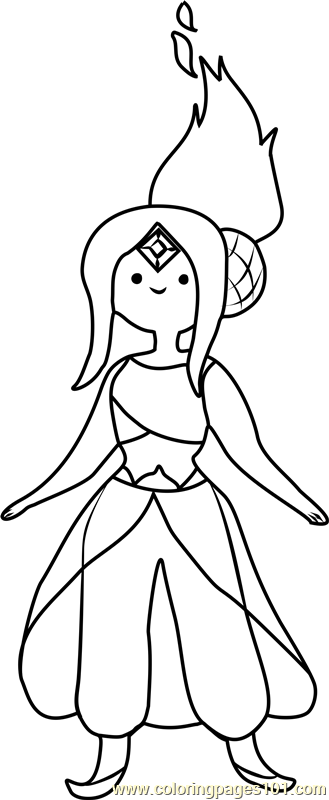 Flame Princess Coloring Page 329x800 Flame Princess Coloring Page