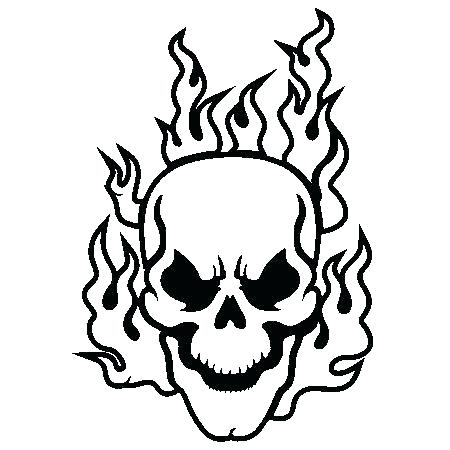 450x450 Printable Skulls Coloring Pages For Kids Flaming Skull Coloring