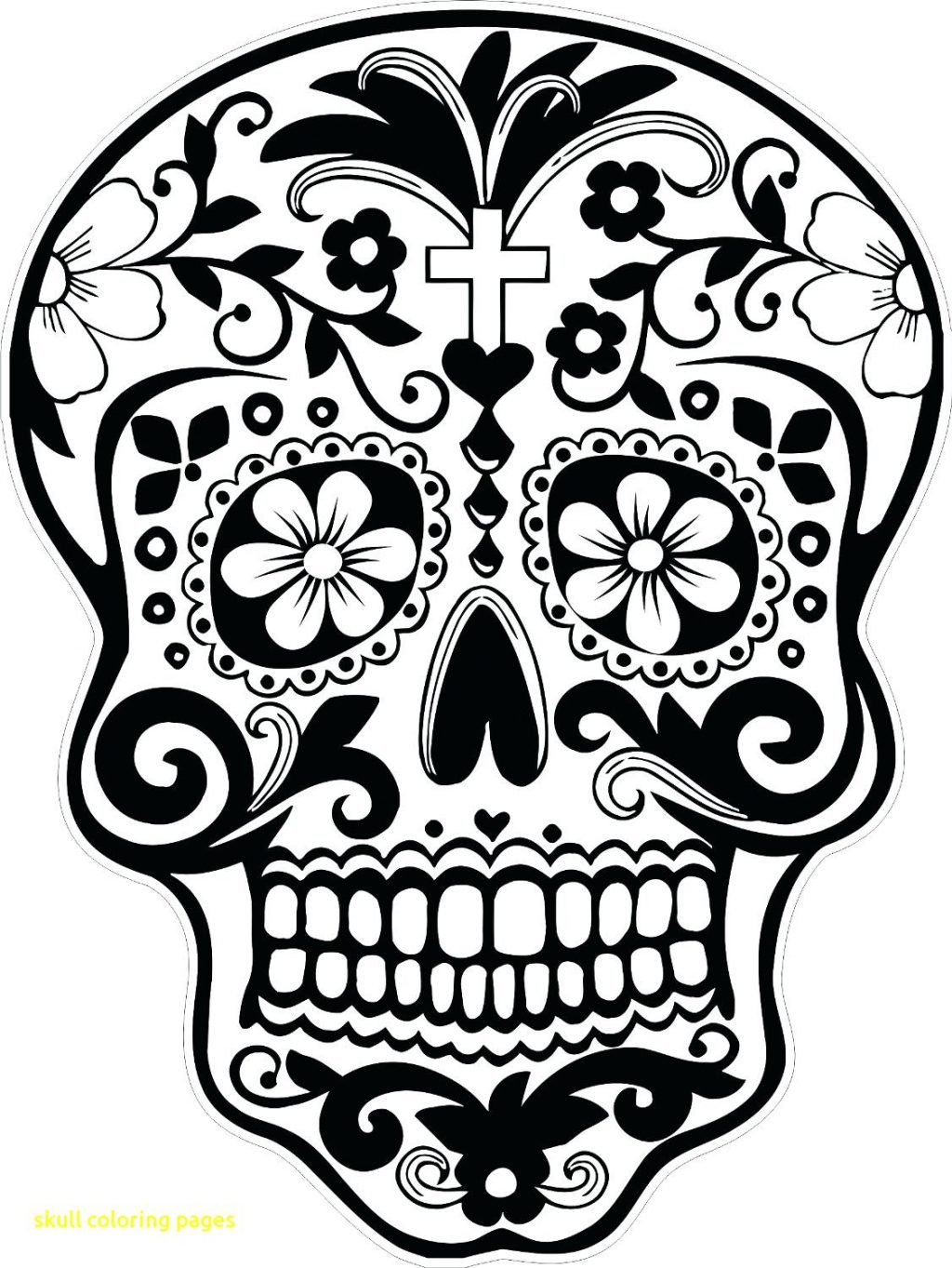 1024x1363 Coloring Page ~ Skulls Coloring Pages Skull With Contemporary