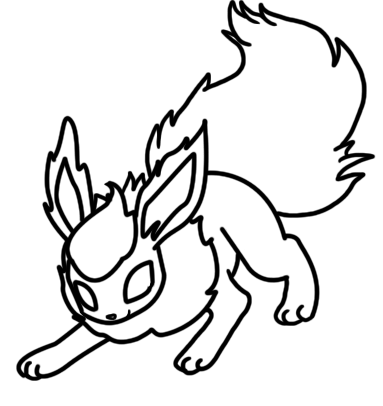 383x406 Flareon Coloring Page By Bellatrixie White