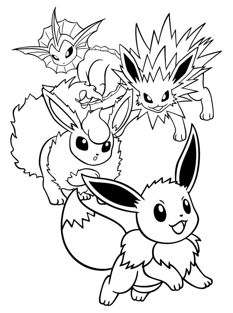 760x1024 Pokemon Coloring Pages Flareon