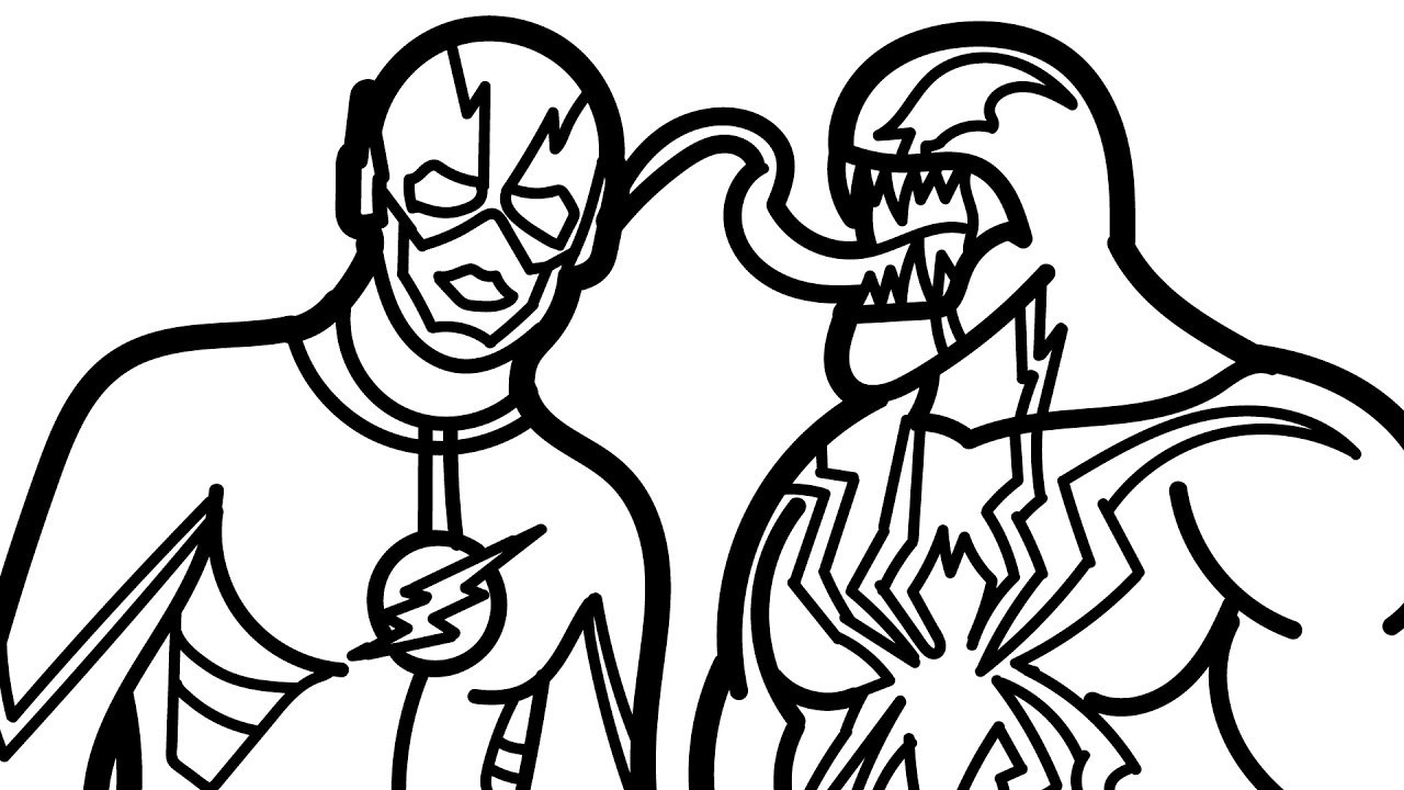 1280x720 Flash Coloring Pages Printable Image Beauteous