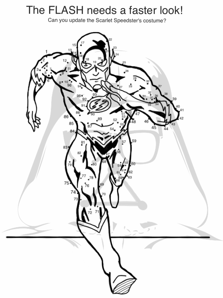 768x1024 Flash The Superhero Coloring Pages Many Interesting General