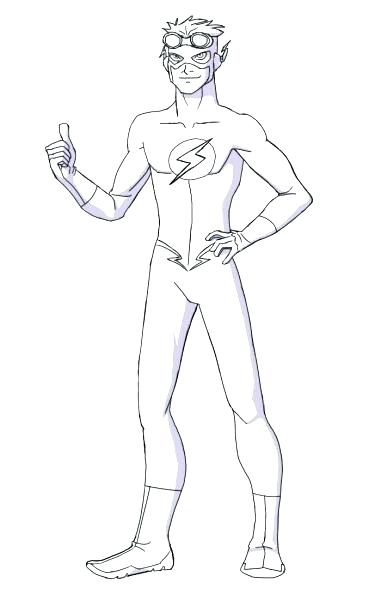 381x600 The Flash Coloring Pages Kid Flash Coloring Pages Printable Plus