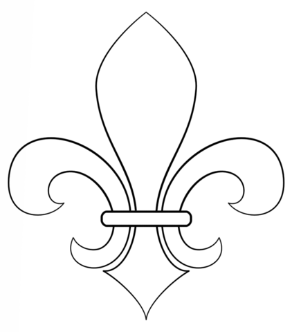 422x480 Fleur De Lis Coloring Page From France Category. Select From 24652