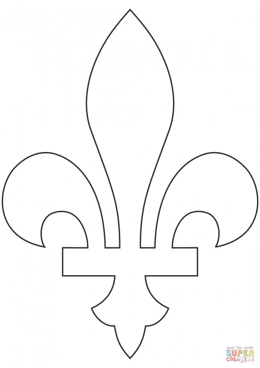 901x1275 Quality Saints Fleur De Lis Coloring Page Www Allegiancewars Com