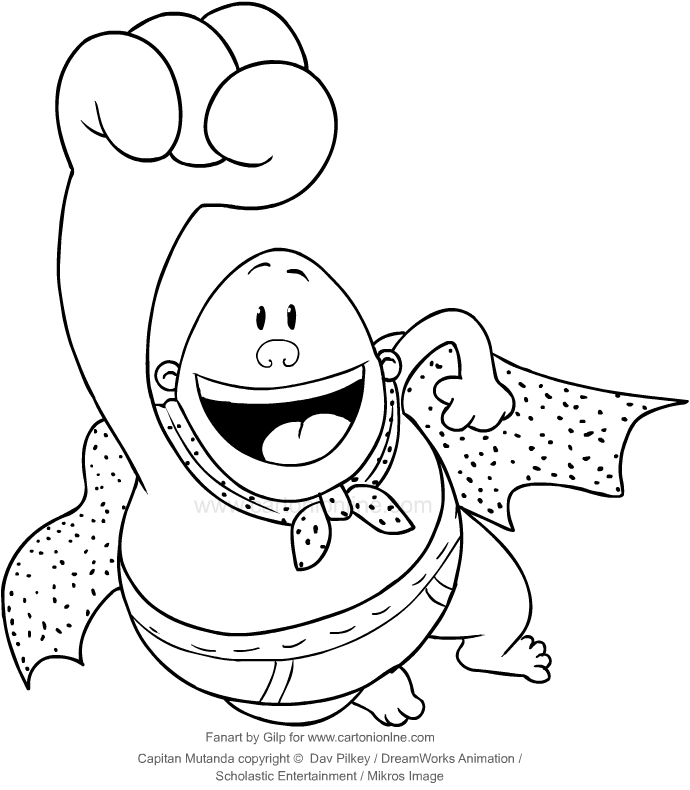Drawing Captain Underpants In Flight Coloring Page 690x790 Drawing Captain Underpants In Flight Coloring Page