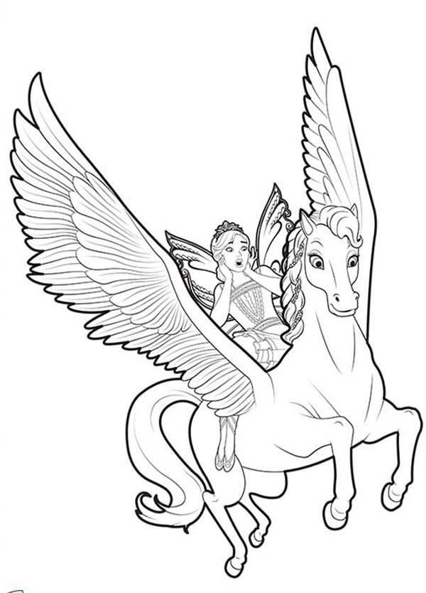 Unicorn Coloring Pages Flying With Fairy Unicorn 600x834 Unicorn Coloring Pages Flying With Fairy Unicorn