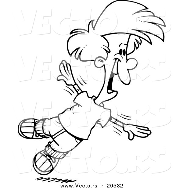 Vector Of A Cartoon Boy Flapping His Arms And Flying 600x620 Vector Of A Cartoon Boy Flapping His Arms And Flying