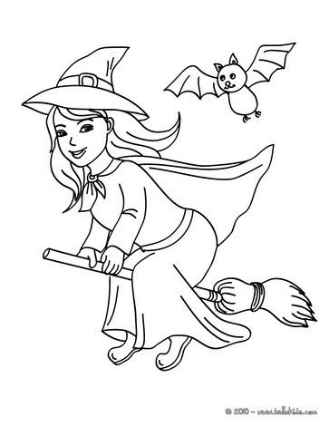 Witch Coloring Page Happy Witch Halloween Night Flight Coloring 363x470 Witch Coloring Page Happy Witch Halloween Night Flight Coloring