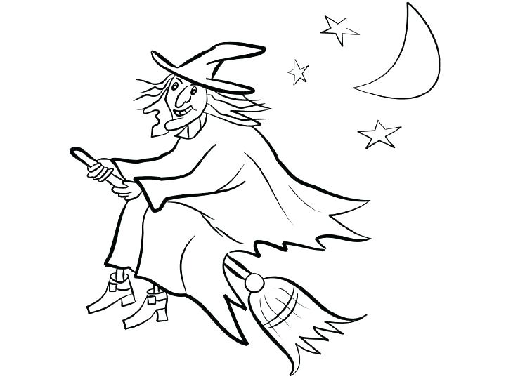 Witch Coloring Page Happy Witch Night Flight Coloring Witch 720x540 Witch Coloring Page Happy Witch Night Flight Coloring Witch