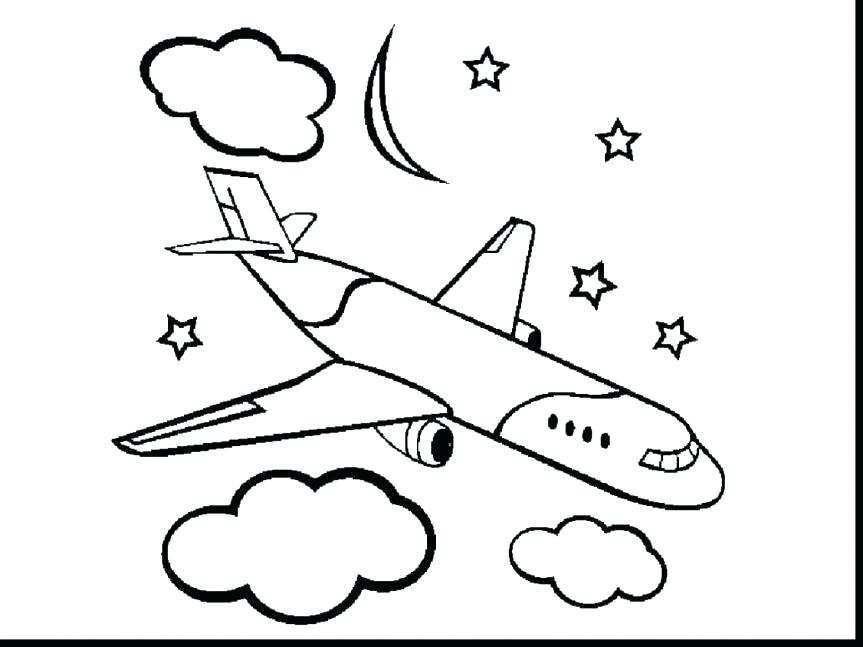 863x647 Airplane Coloring Sheets Coloring Plane Airplane Coloring Pages