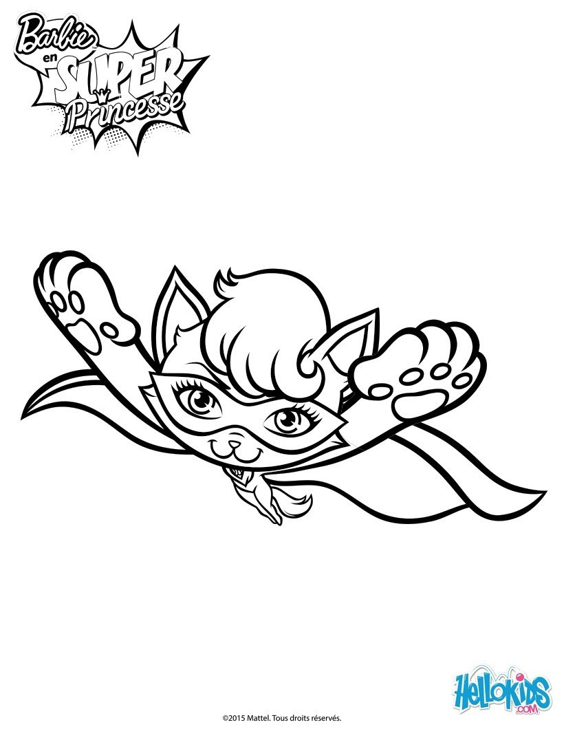 Barbie Cat Coloring Pages New Super In Flight 820x1060 Barbie Cat Coloring Pages New Super In Flight