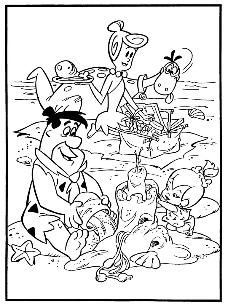 Flintstones Coloring Page Gyerek Adult 769x1036 Flintstones Coloring Page Gyerek Adult