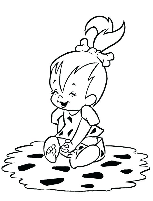Flintstones Coloring Pages Coloring Pages The Characters Pebbles 618x814 Flintstones Coloring Pages Coloring Pages The Characters Pebbles