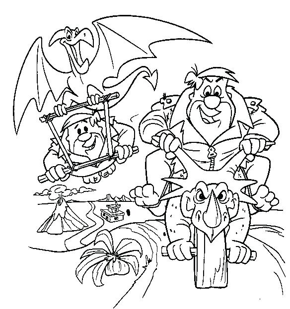 Flintstone Coloring Pages 584x623 Flintstone Coloring Pages