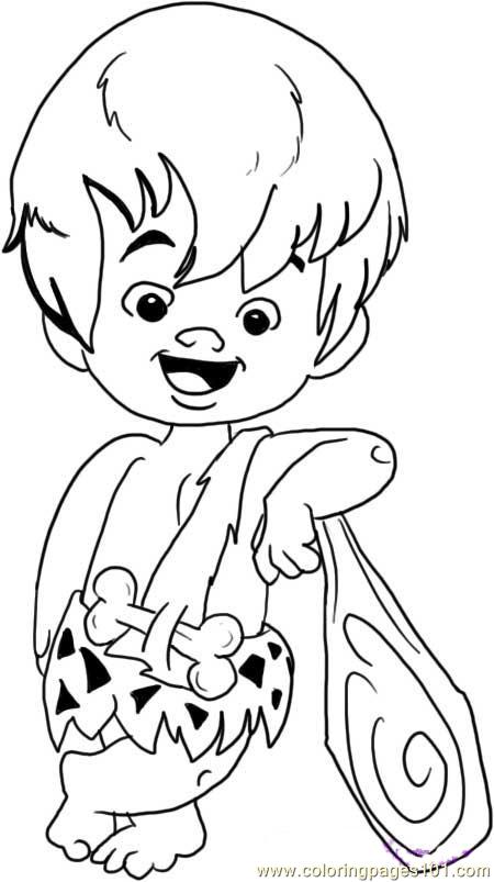 Bam Bam Rubble Step 5 Coloring Page 450x803 Bam Bam Rubble Step 5 Coloring Page