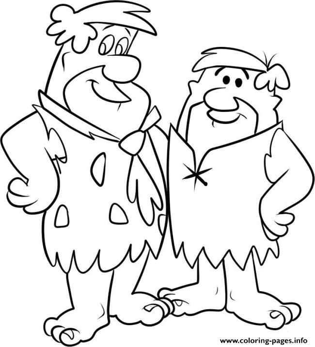 Barney And Fred Flintstones D675 Coloring Pages Printable 650x716 Barney And Fred Flintstones D675 Coloring Pages Printable