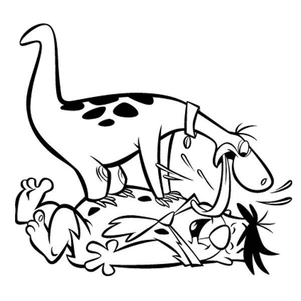 Dino Lick Fred Face In The Flintstones Coloring Page Coloring Sun 600x600 Dino Lick Fred Face In The Flintstones Coloring Page Coloring Sun